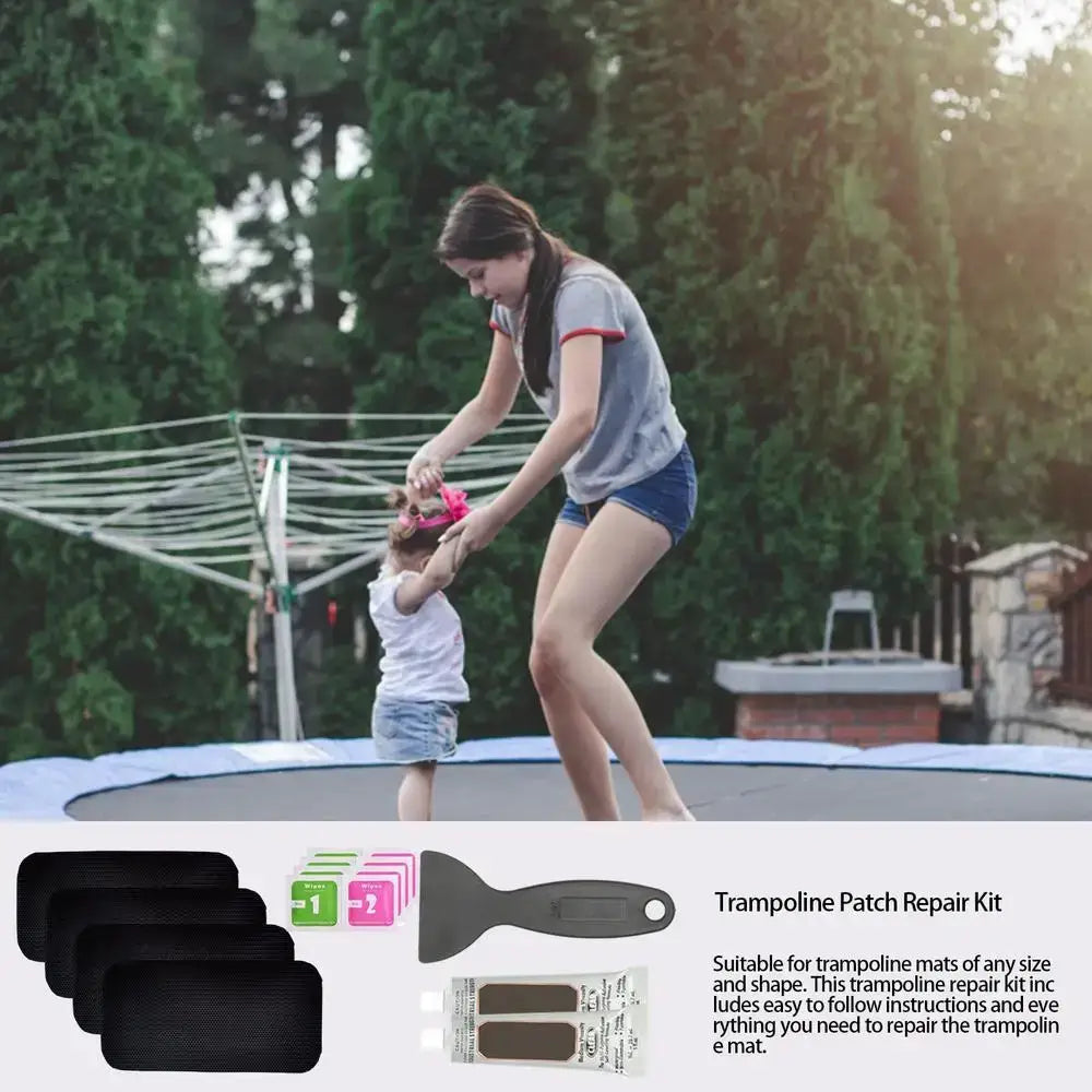 Camping Tent Trampoline Waterproof Patch Fixing Kit Trampoline Patch Repair Kit Repair Mat Tear Hole Repairing Tools