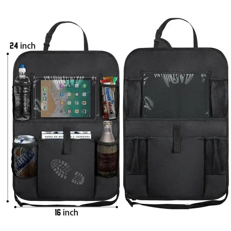 Car Backseat Organizer with Touch Screen Tablet Holder Auto Storage Pockets Cover Car Seat Back Protectors Car