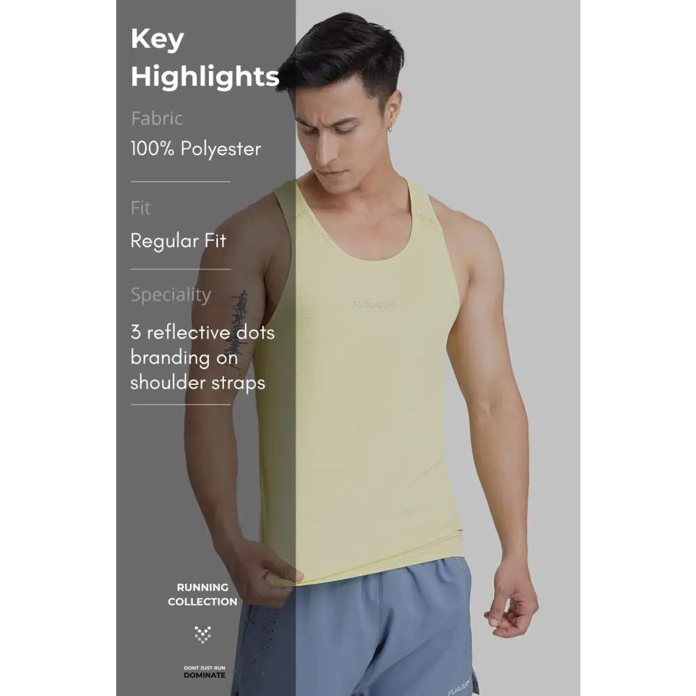 Checks Running Tank Lime - Vest
