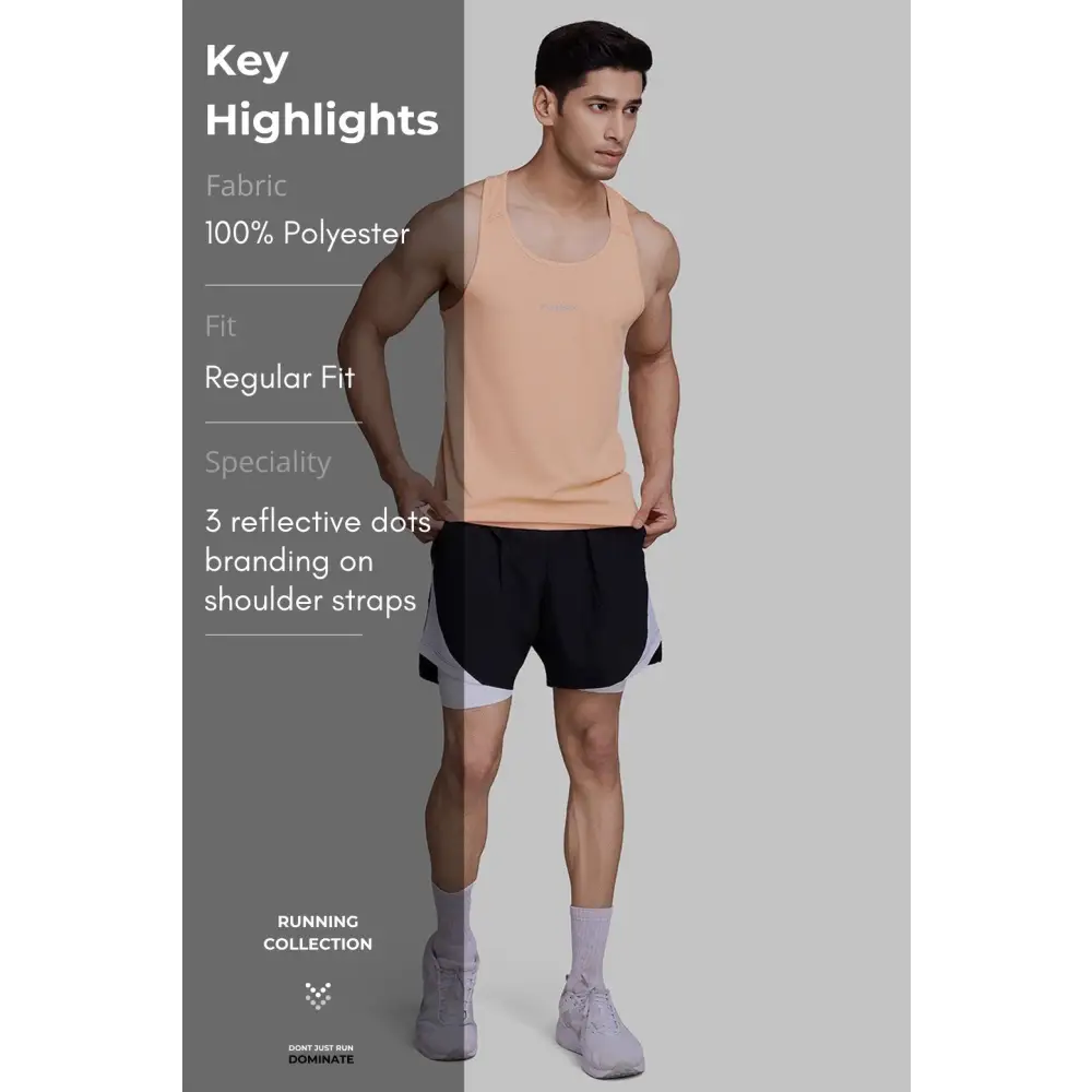 Checks Running Tank Peach - Vest