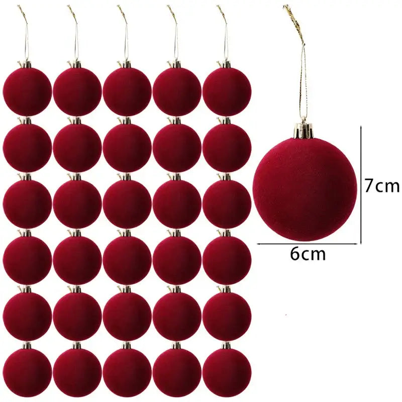 Christmas Balls – Tree Hanging Ornaments - Wine Red / 1pc - SS