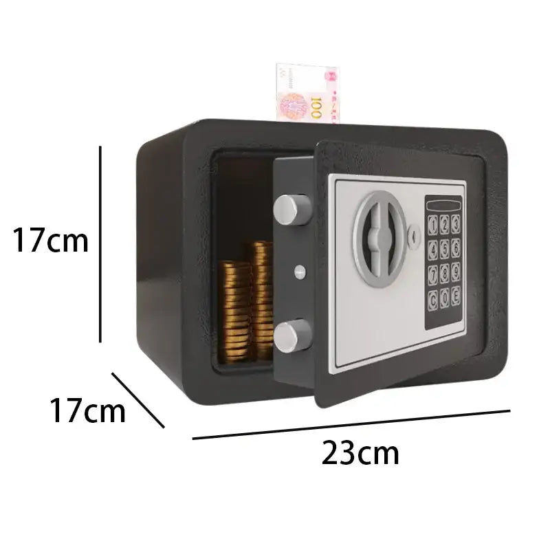 Compact Digital Safe for Cash & Valuables - Black / Digital Safe - SS