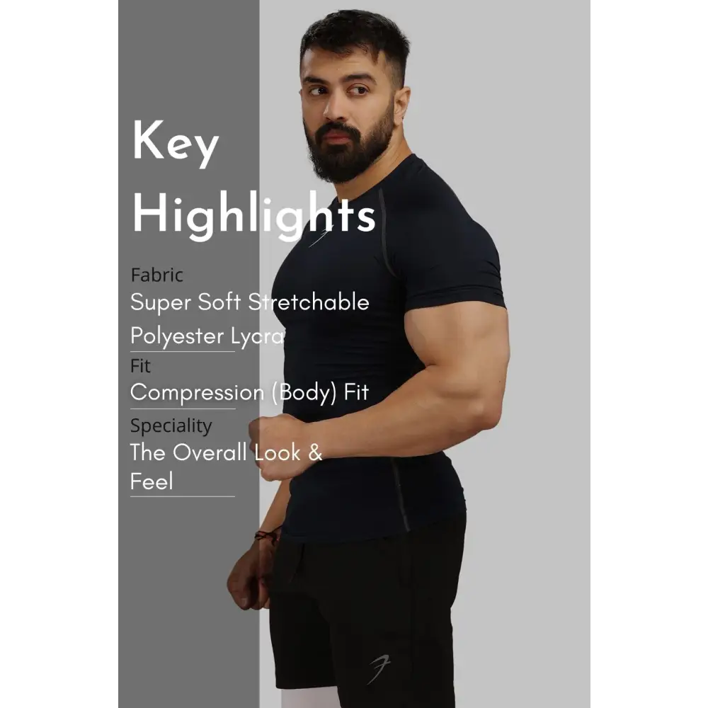 Compression T-shirt Navy - Tshirts