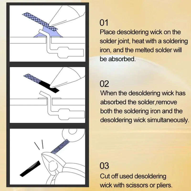 Copper Desoldering Wick Solder Braid (available in different length) - HBC