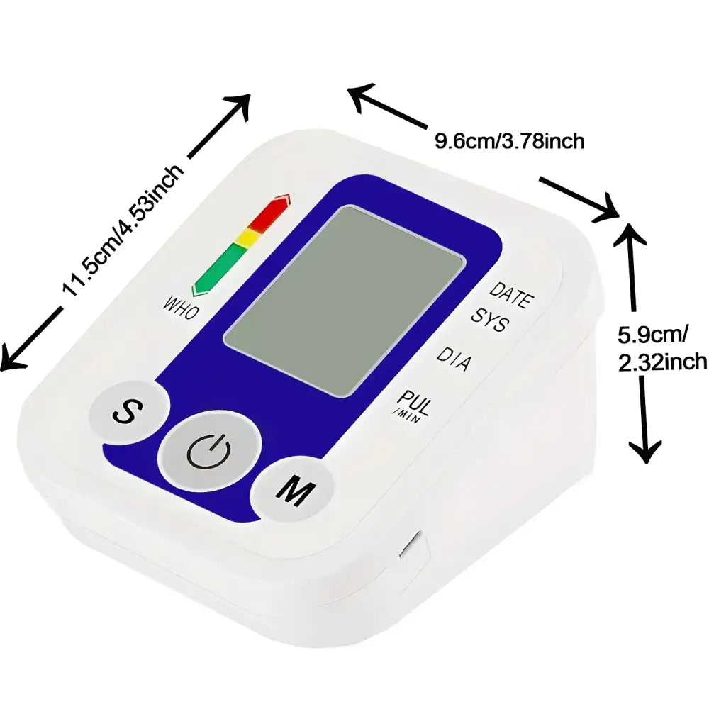 Digital Arm Blood Pressure Test Kit – Automatic BP & Heart Rate Monitor - Blood Pressure Monitor - HBC