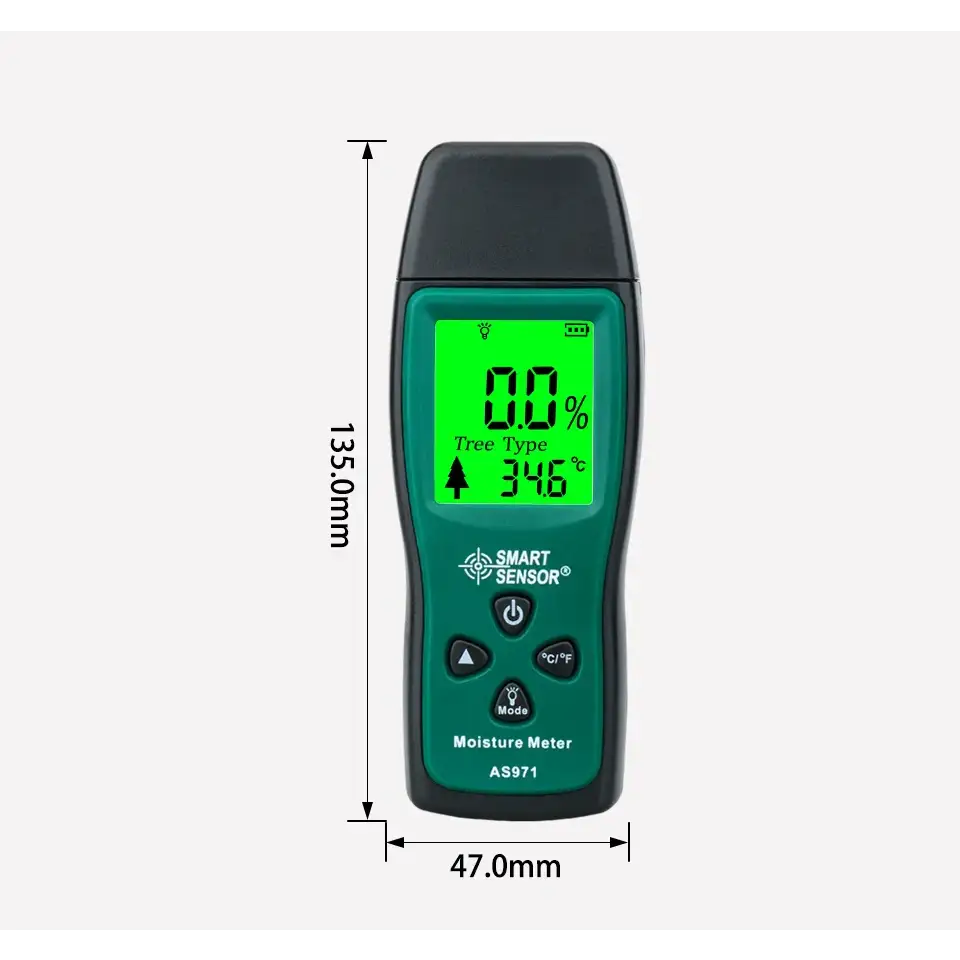 Digital Wood Moisture Meter Timber Damp Detector paper moisture analyzer with Measuring Range 2% ~70%
