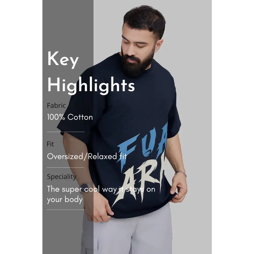 Edge Oversized Tshirt Navy - Tshirts