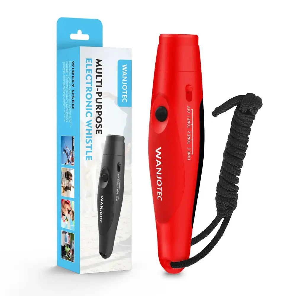 Electronic Whistle USB Rechargeable Loud Air Horn 120-150dB with LED Safety Light with Lanyard for Hiking Camping Scare