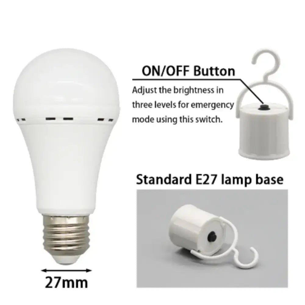 Emergency Light Bulb – Cool White 1500mAh 7W - SS