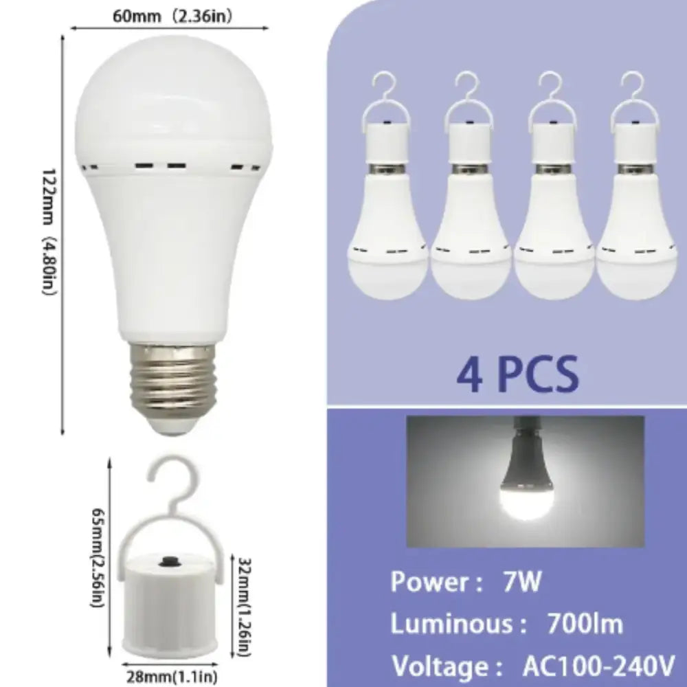 Emergency Light Bulb – Cool White 1500mAh 7W - SS