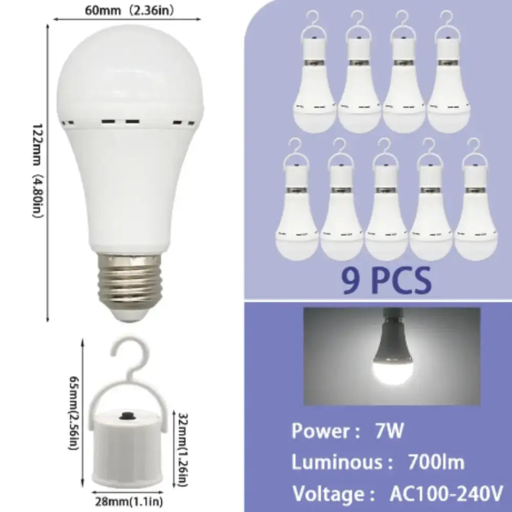 Emergency Light Bulb – Cool White 1500mAh 7W - SS