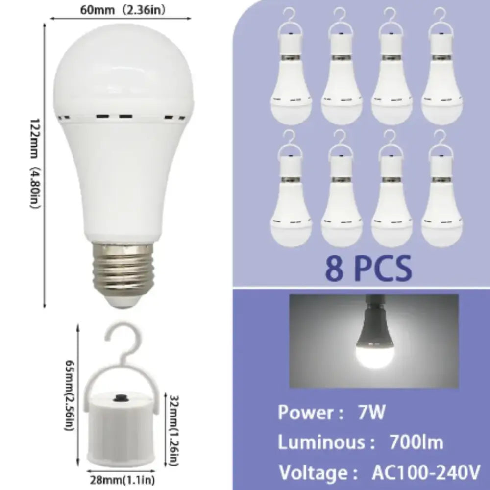 Emergency Light Bulb – Cool White 1500mAh 7W - SS