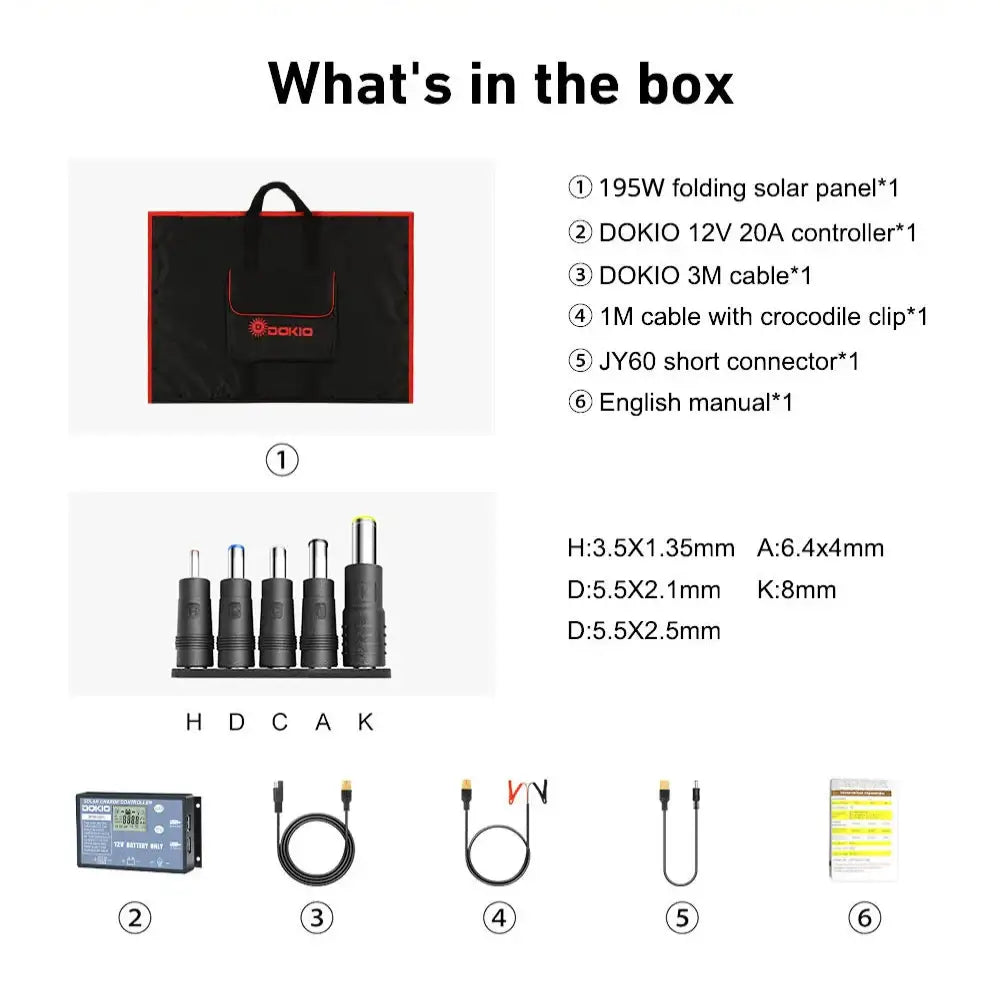 Flexible Foldable Solar Panel for Travel & Phone - 195W / Solar Panel - SS