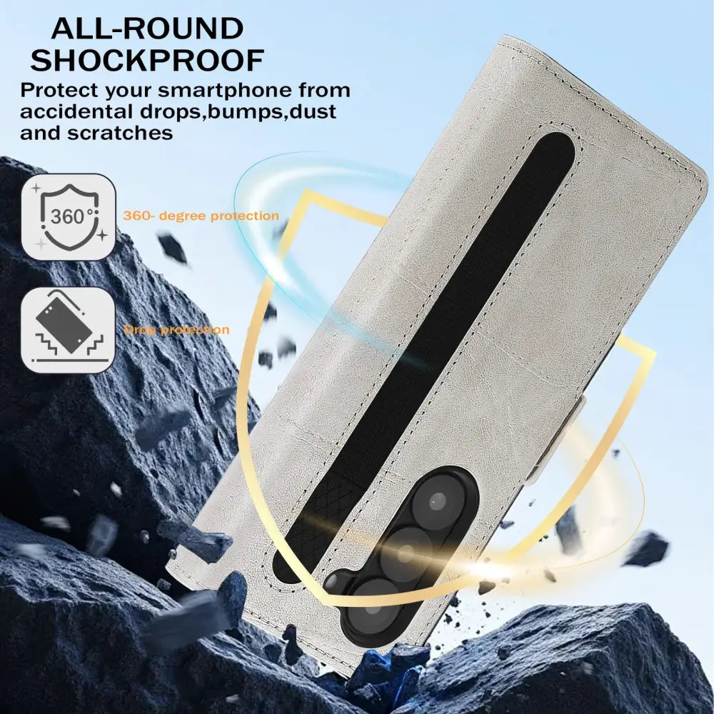 Flip Leather Phone Case for the Samsung Galaxy Z Fold7 (2 colours available) - 9eight5