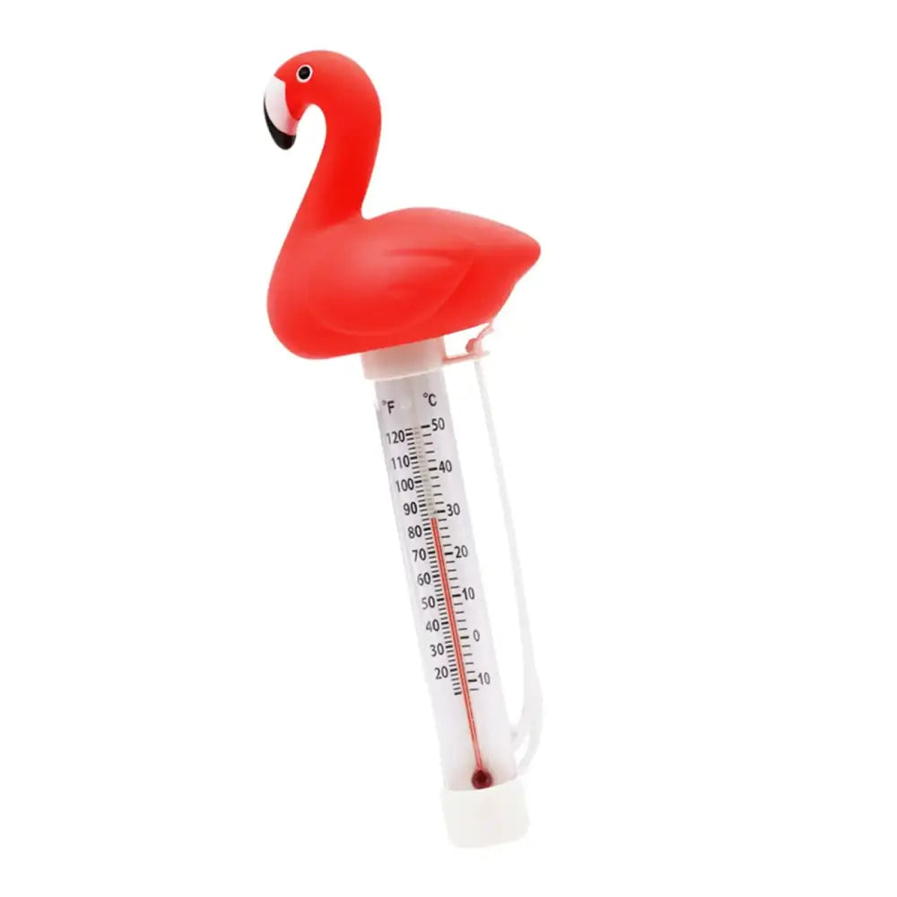 Floating Pool Thermometer Flamingo Gauge SPA Shatter Resistant with String Water Thermometer for Aquariums,Baby