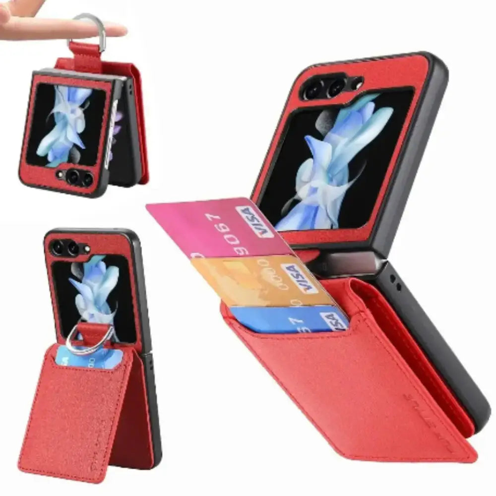 Galaxy Z Flip Series Leather Case (Available in 7 colours) - 9eight5
