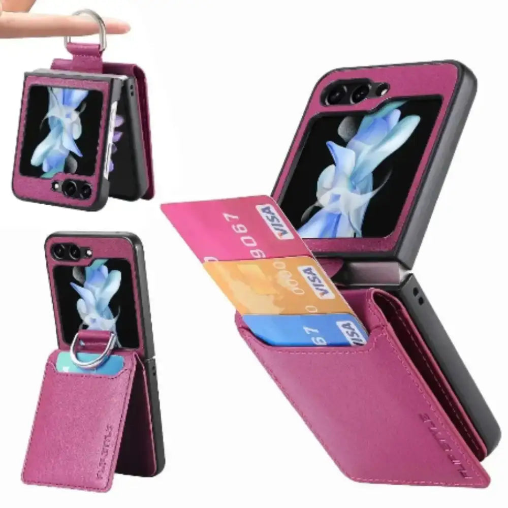 Galaxy Z Flip Series Leather Case (Available in 7 colours) - 9eight5