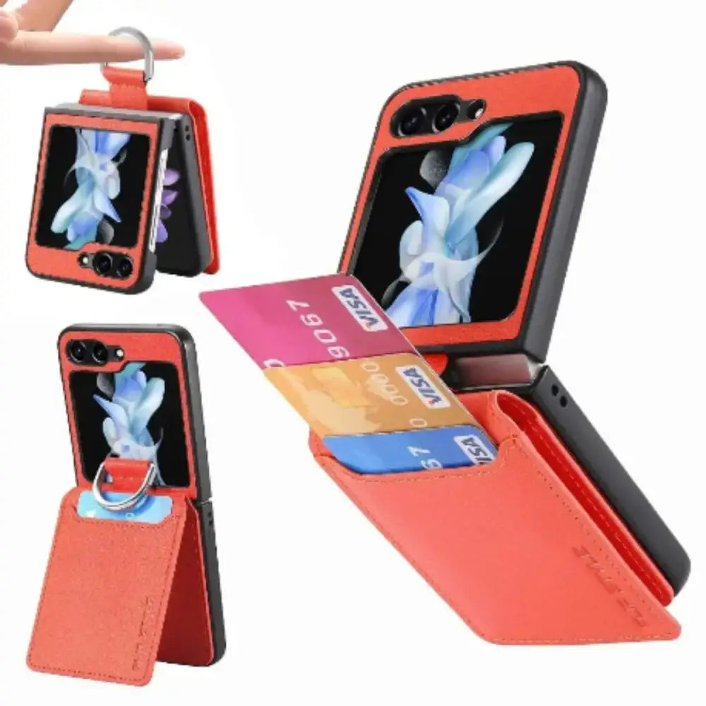 Galaxy Z Flip Series Leather Case (Available in 7 colours) - 9eight5