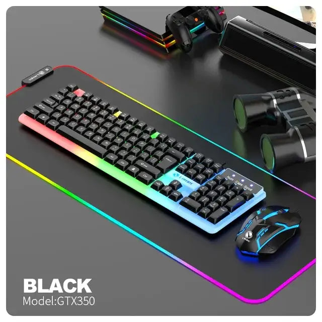 Gaming Keyboard & Mouse Combo – LED Backlight - Black / Gaming Keyboard Mouse - 9eight5