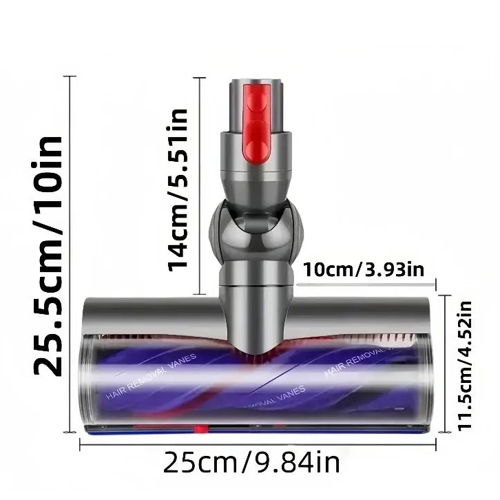 Head Replacement Compatible for Dyson V10 V11 V7 V8 V15 Vaccum Cleaner Direct Drive LED Dust Display Cleaner Head Parts