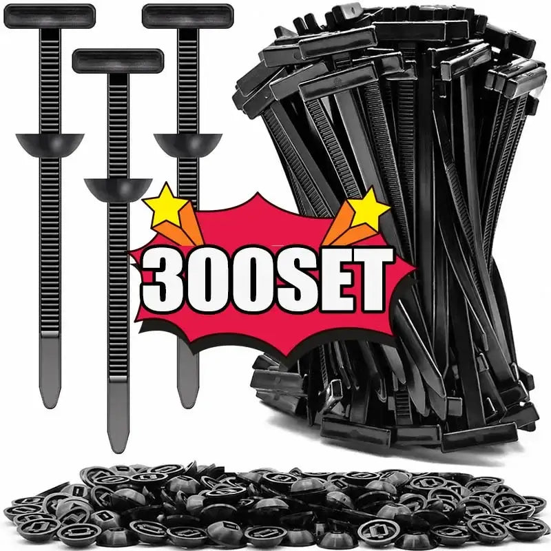 Heavy Duty Zip Ties Nylon Self Locking Cable Ties Buckle With Pin Button Car Repair Fastening Straps For Home Office