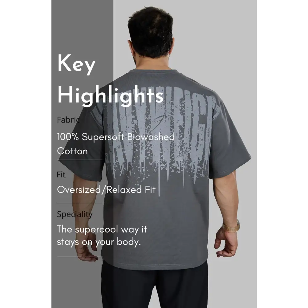 Heavyweight Oversized T-shirt Grey - Tshirts