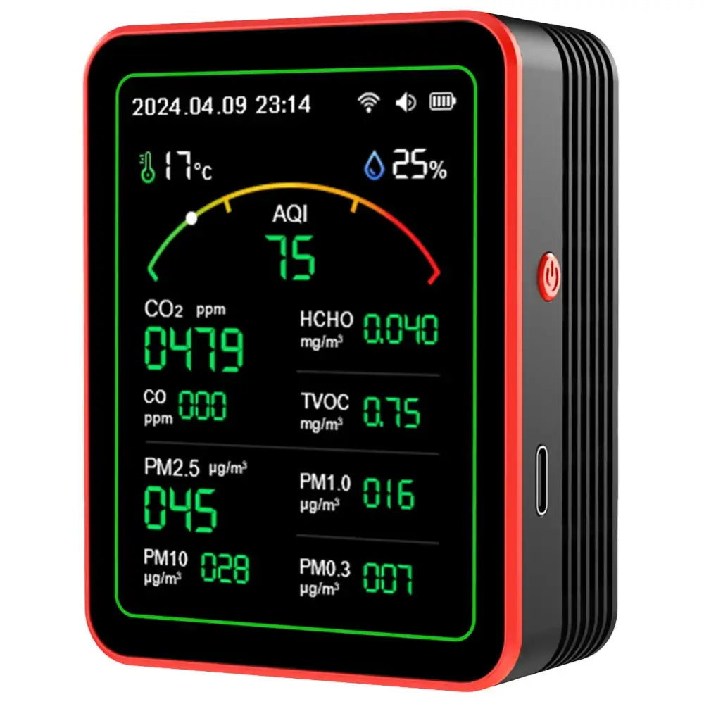 Home Air Quality Monitor – 15-in-1 Gas Detector - MT29 Infrared Black / Air Quality Monitor - HBC