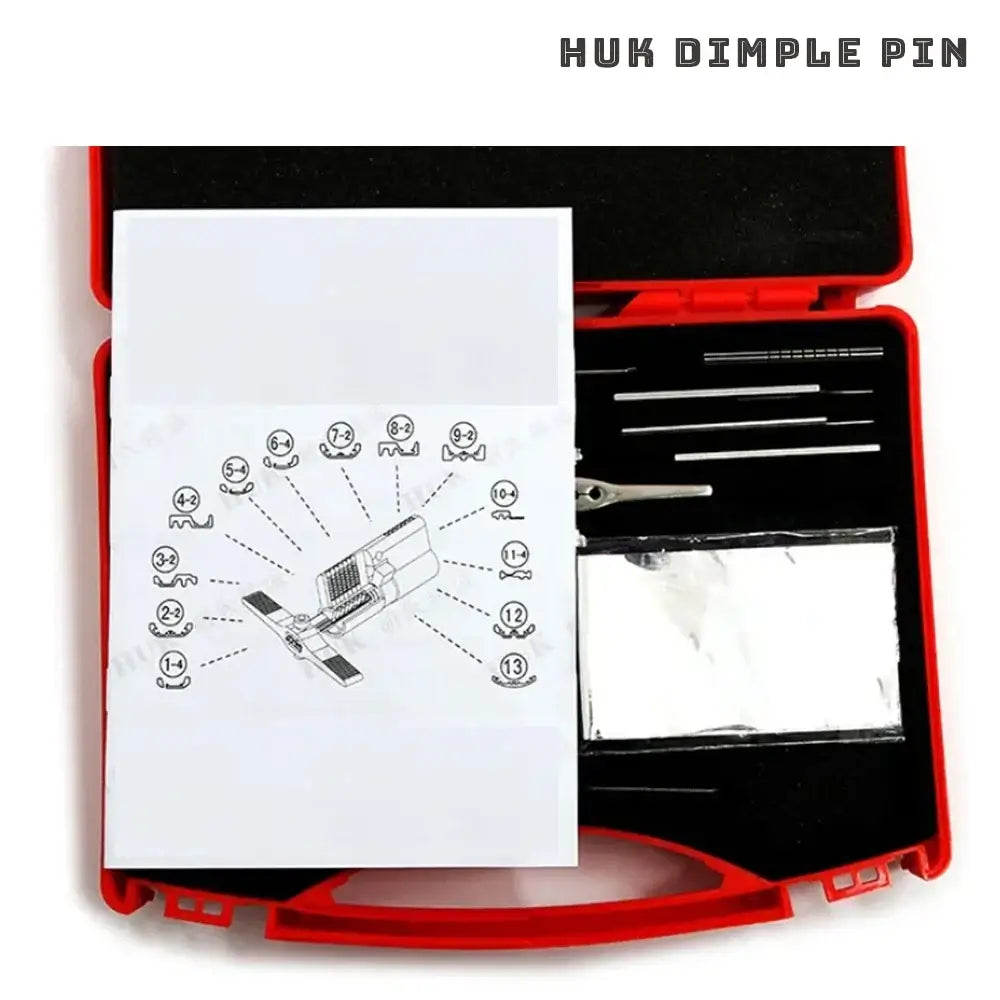 HUK Dimple Pin Impressioning Set With Protection Case Hardware Tools Professional Locksmith Tool
