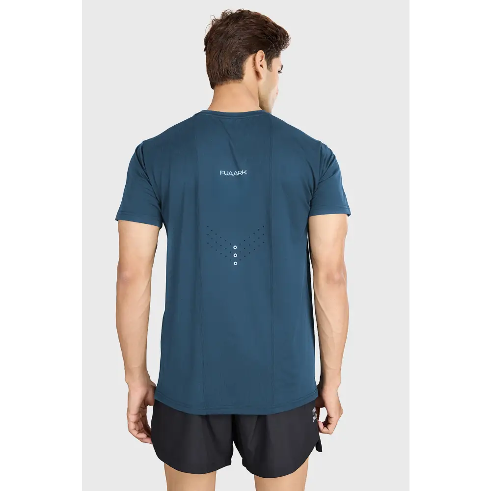 Laser Cut Running T-shirt Orion Blue - Tshirts
