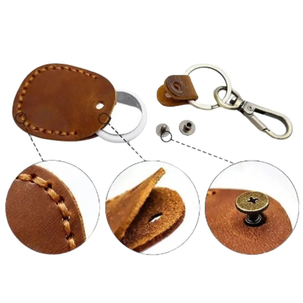 Leather Keyring Case for Apple AirTags (Available in 4 colours) - TWS