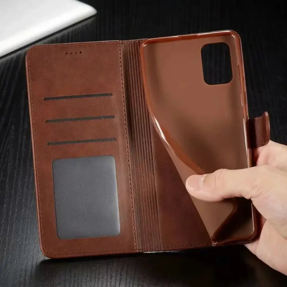Leather Wallet Case for iPhone 16 15 14 13 12 Pro Max Mini 11 XS XR X SE 2020 8 7 6 6s Plus 5S Luxury Flip Cover Coque