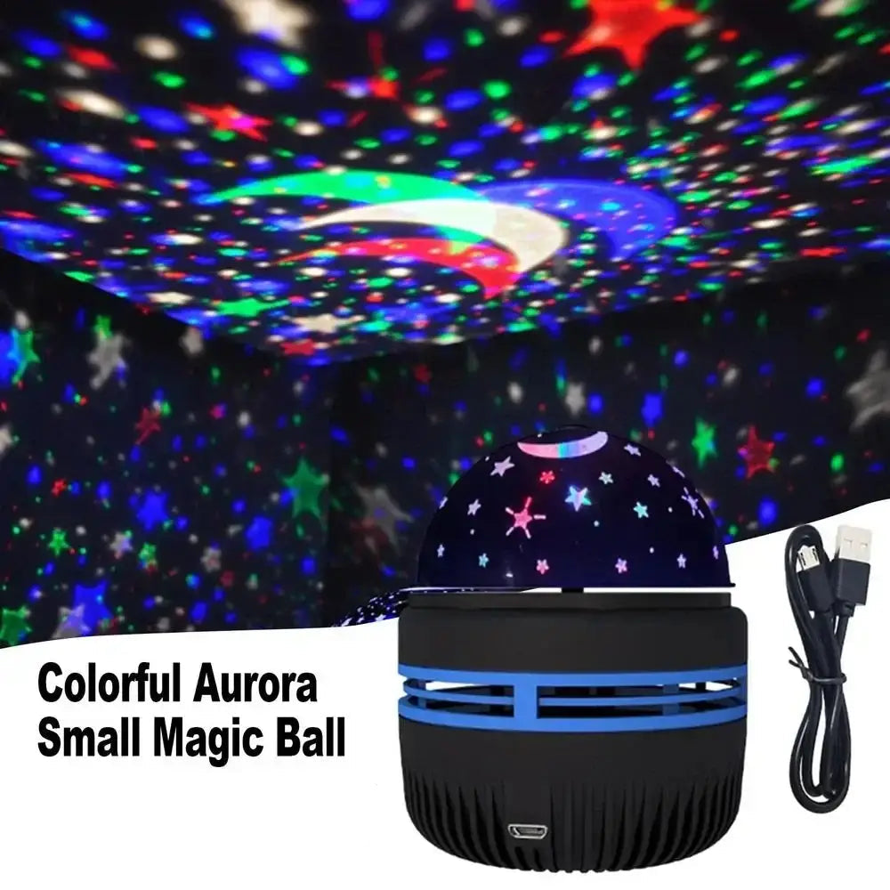 LED Starry Sky Lights Bedroom NightLights 5V USB Decoration Atmosphere Projector Lamp 360° Rotating For Weddings