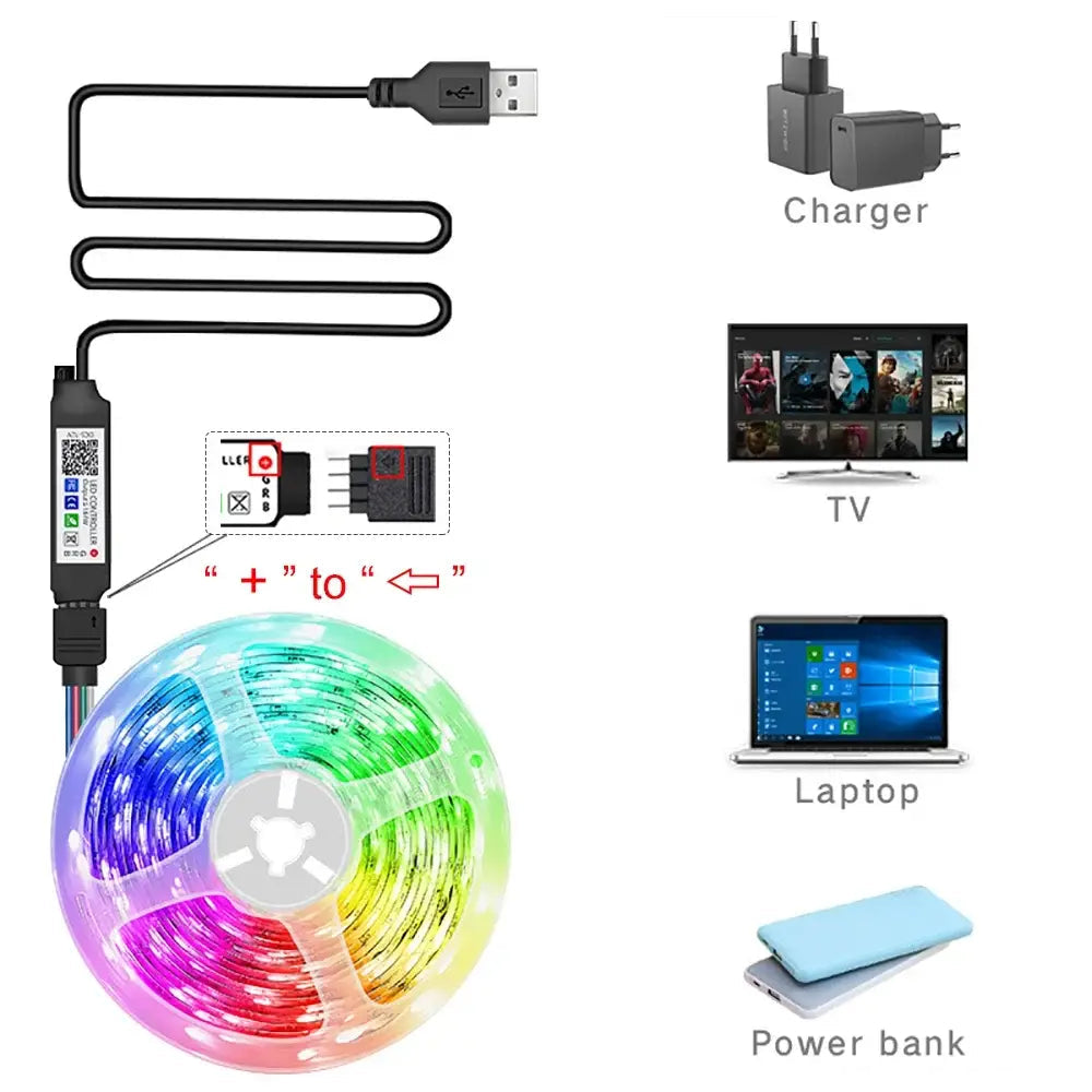 Led Strip Lights Music Sync Led Lights Room with APP Control Flexible Ribbon Tape Lights for Home Party Decor TV