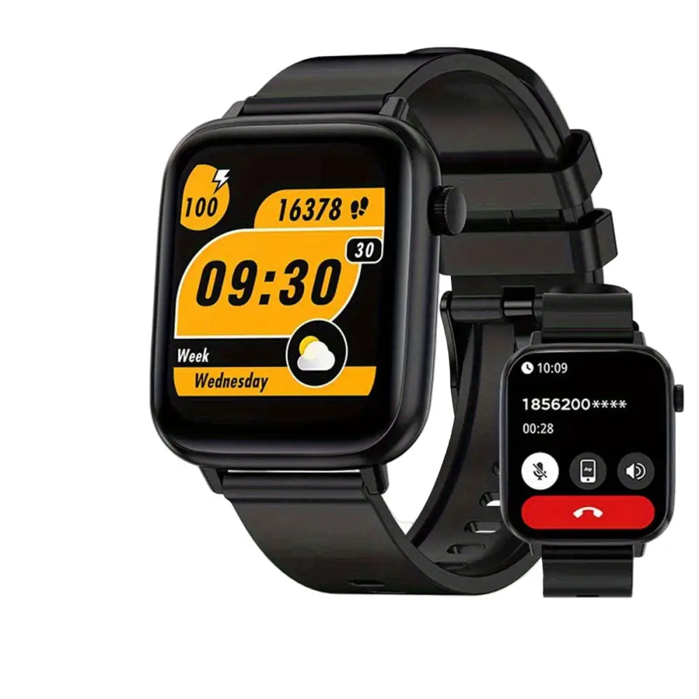 LIGE Smart Watch – HD TFT Screen Wireless Calls 128+ Sports Modes - Black-Silicone - TWS