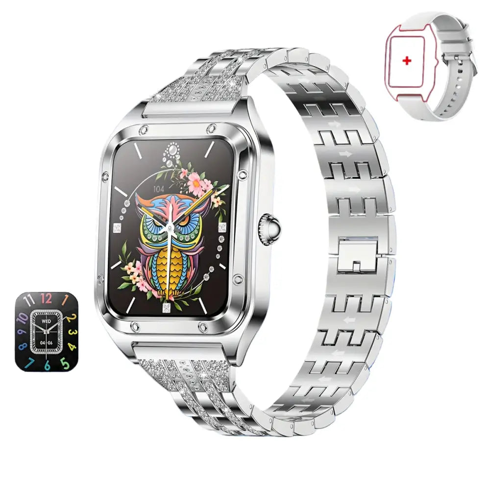 LIGE Women’s Smartwatch – Full Touch Screen - Silvery Grey - TWS