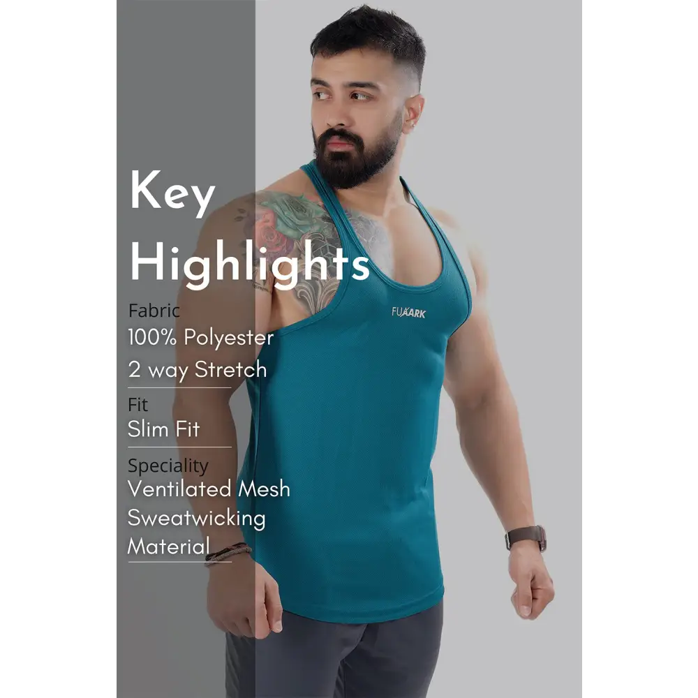 Mesh Stringer Teal - Vest