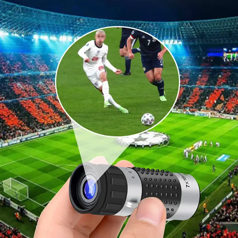 Mini 7x18 Monocular Telescope Crosshairs Rangefinder Differentiation line for Hunting Golf Hiking Bird Watching Travel
