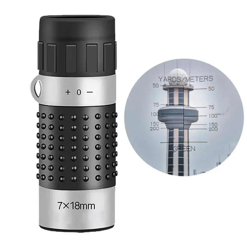 Mini 7x18 Monocular Telescope Crosshairs Rangefinder Differentiation line for Hunting Golf Hiking Bird Watching Travel