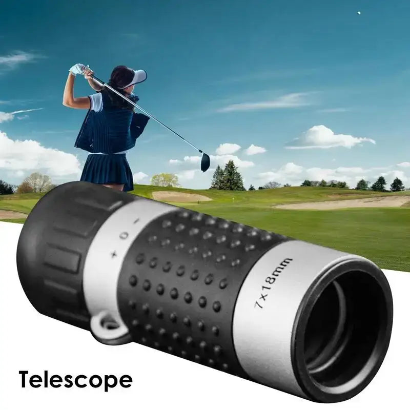 Mini 7x18 Monocular Telescope Crosshairs Rangefinder Differentiation line for Hunting Golf Hiking Bird Watching Travel