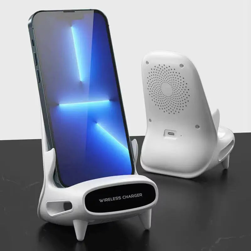 Mini Chair Wireless Fast Charger Multifunctional Phone Holder Charge Dock Station for Huawei Iphone 14 13 Charging