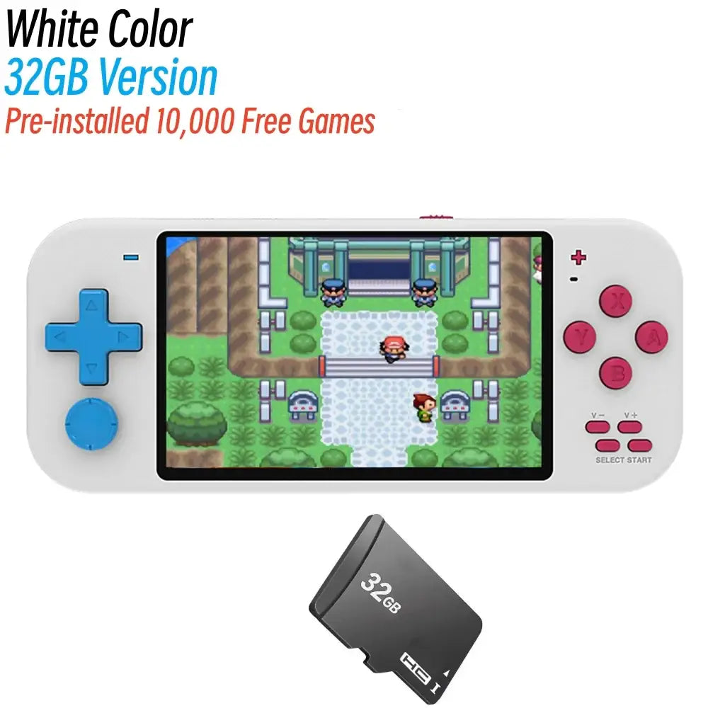 Mini Handheld Game Console – 8/32GB 10000 Games (3 colours available) - White 32GB / Gaming Console - 9eight5