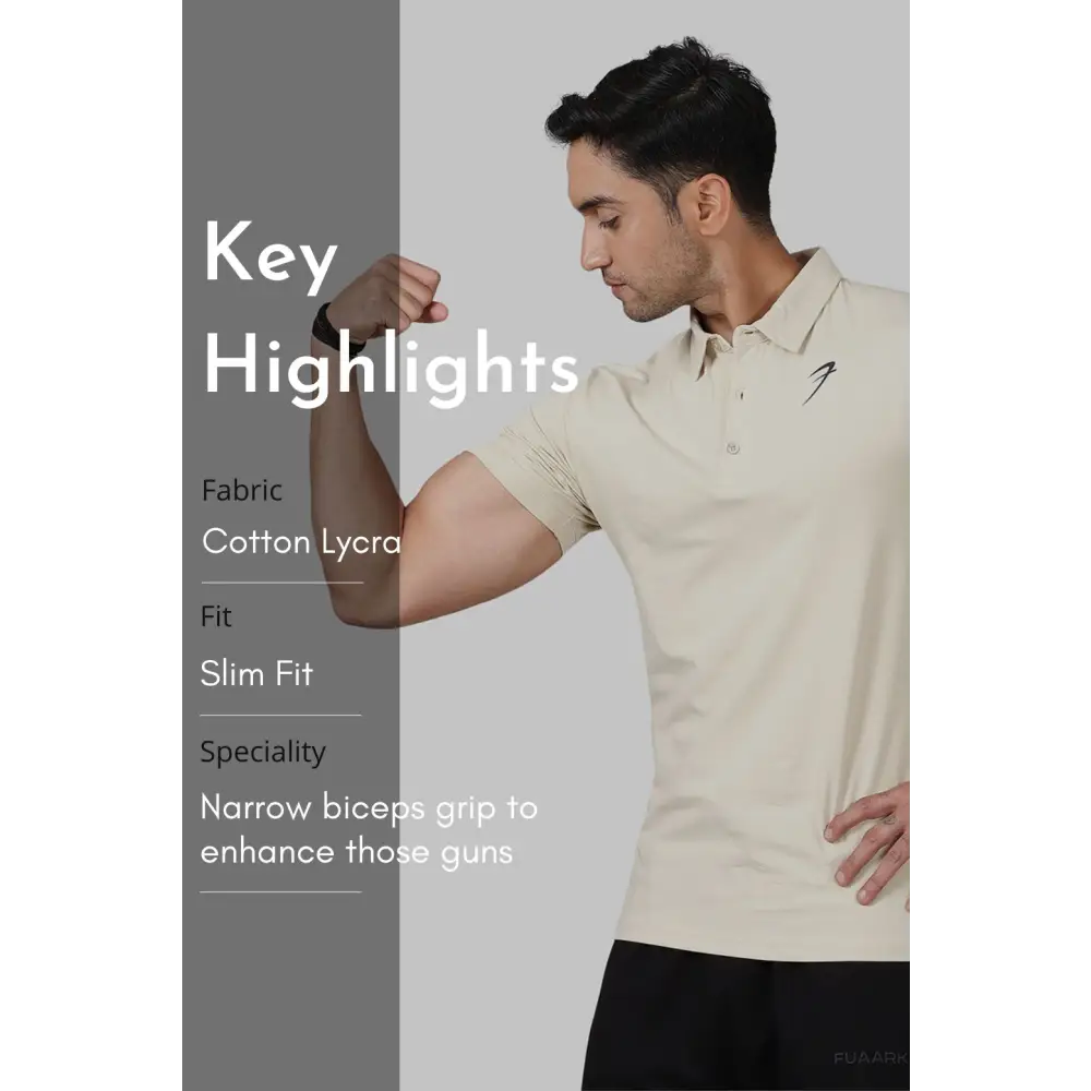 Polo T-shirt Beige - Tshirts