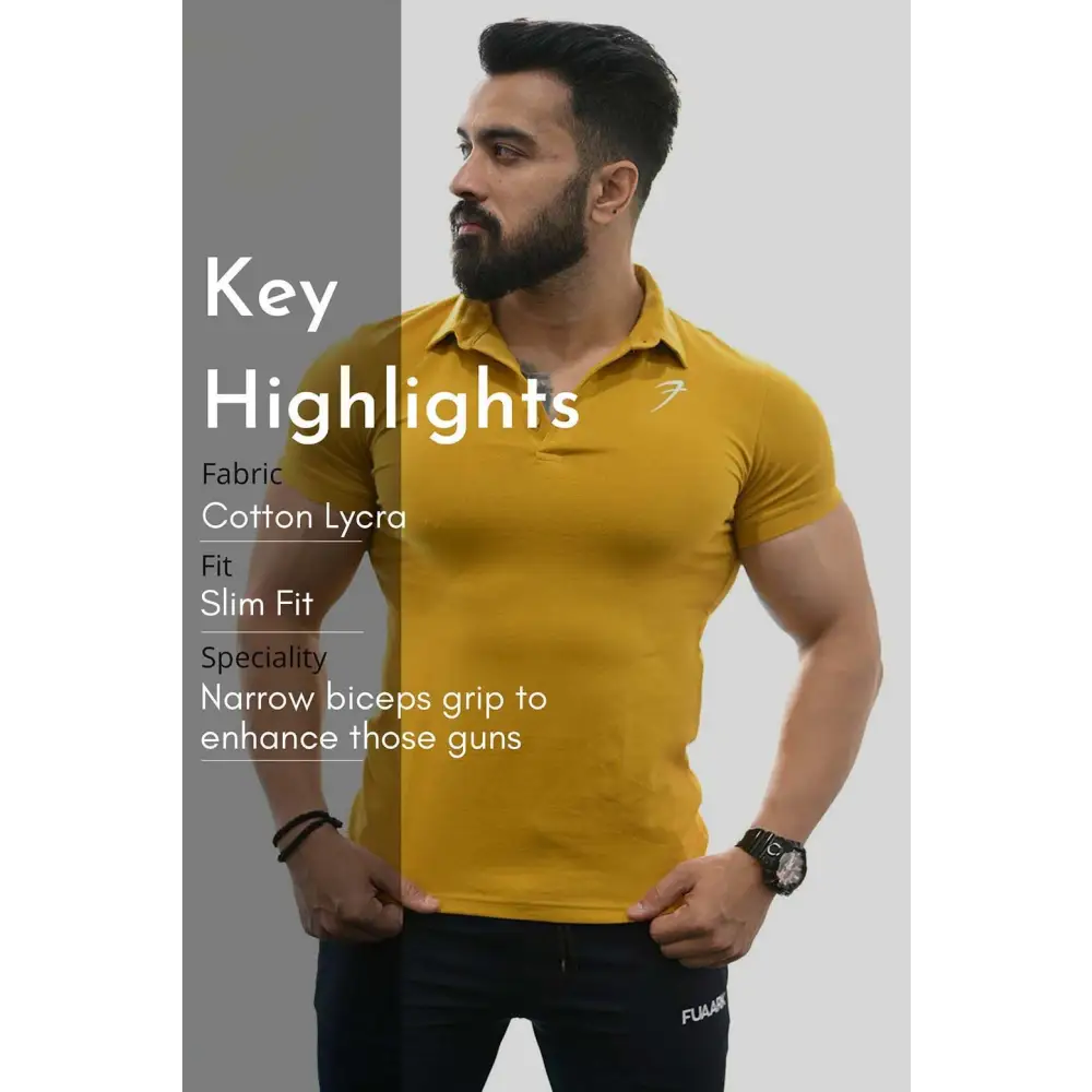 Polo T-shirt Mustard - Tshirts