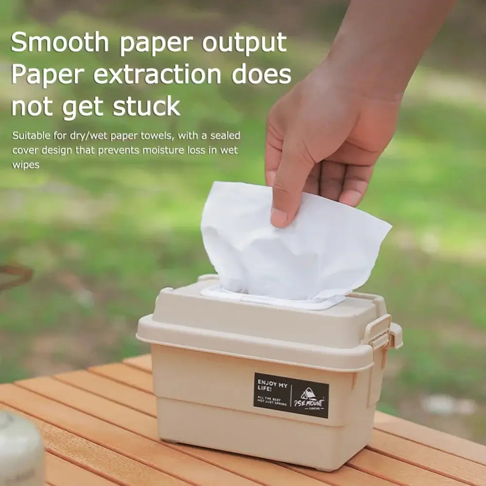 Portable Outdoor Tissue & Storage Box – 1.1L (3 colours available) - SS