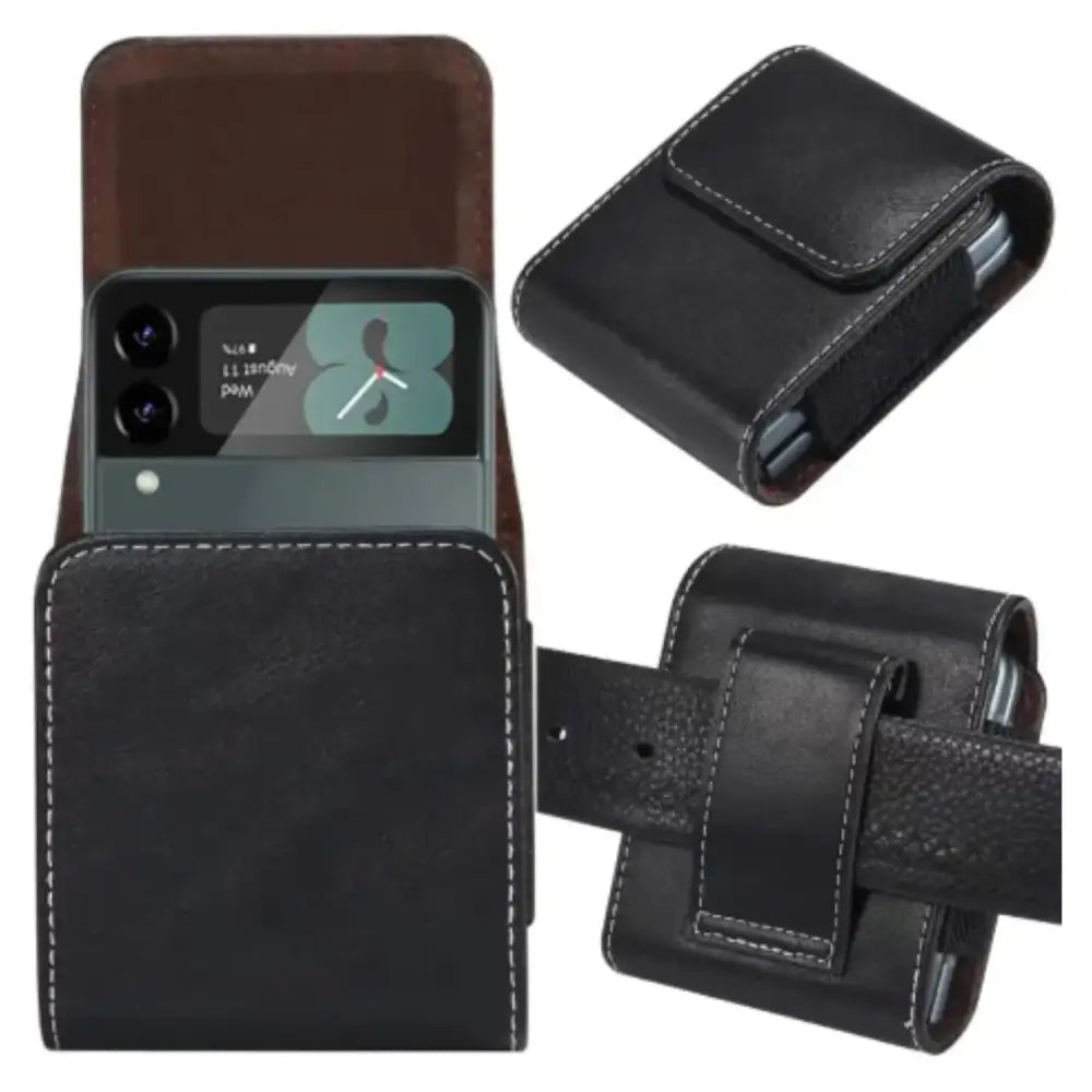 Premium Leather Belt Clip Case (Black) - 9eight5