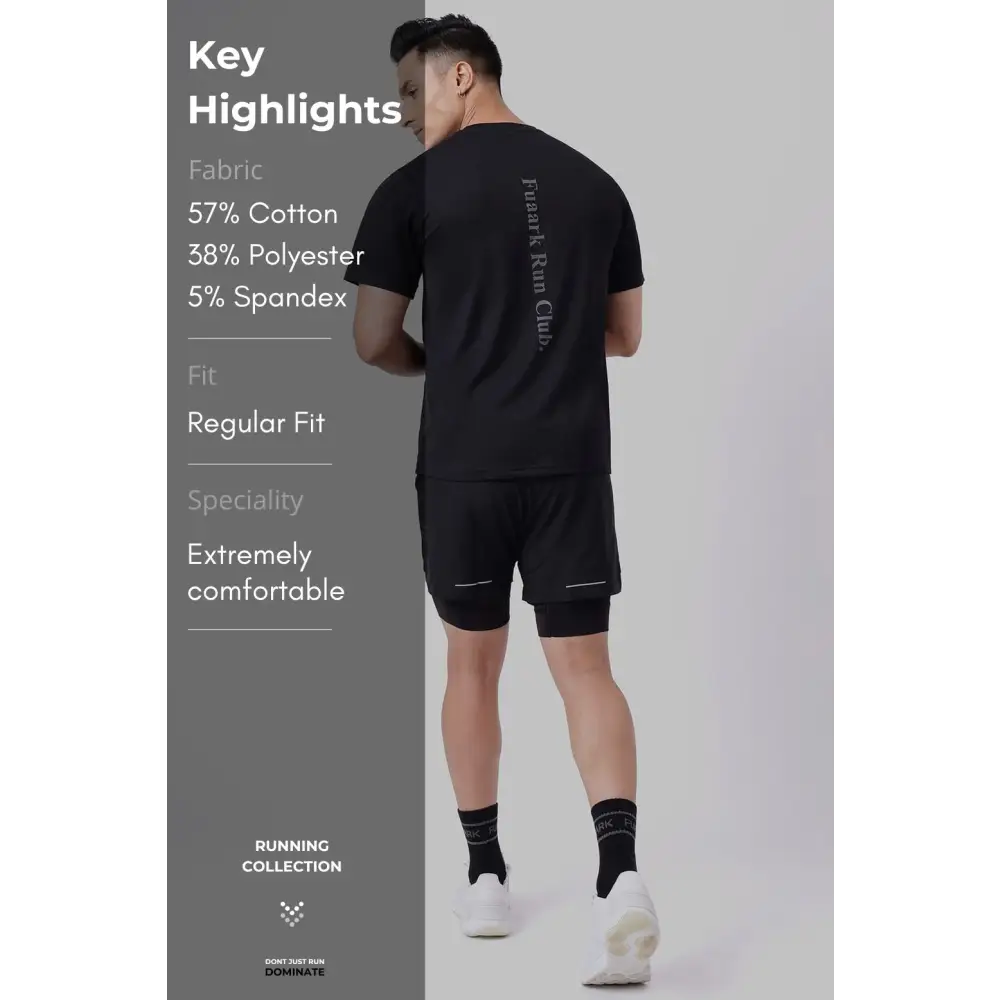 Pulse Running T-shirt Black - Tshirts