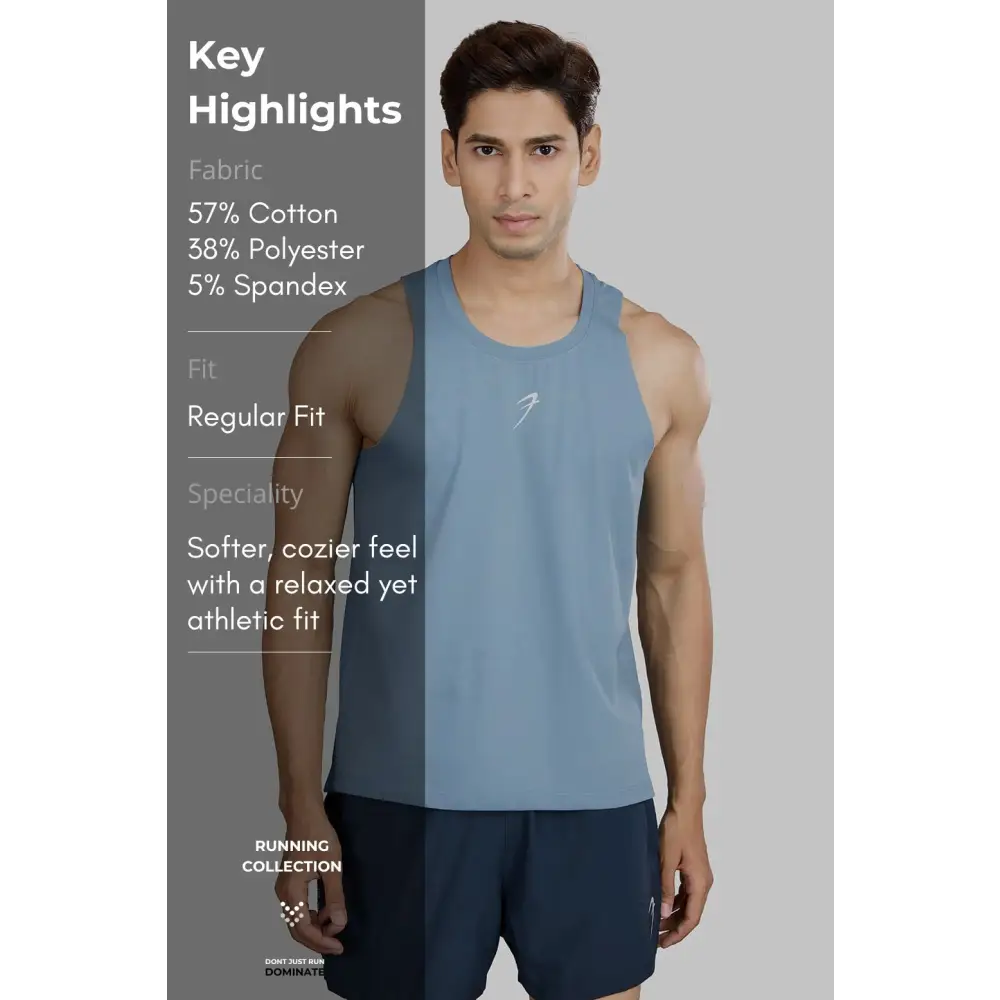 Pulse Running Tank Light Blue - Vest