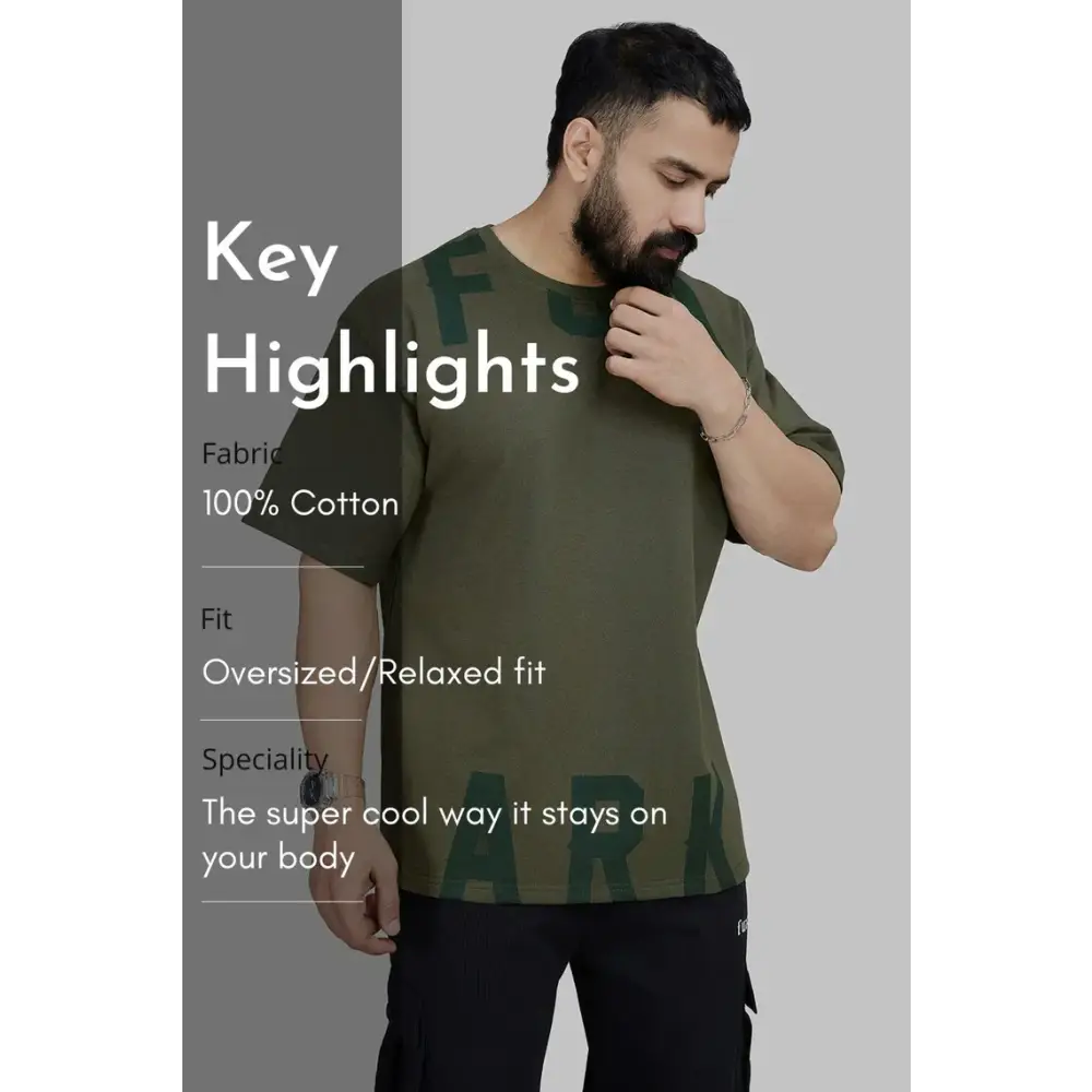 Refined Oversized T-shirt Olive