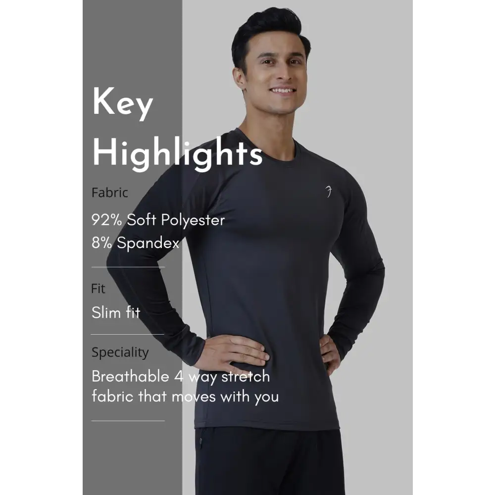 Rush Fullsleeves T-shirt Dark Grey - Tshirts