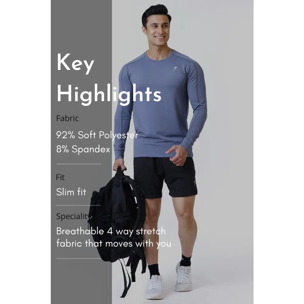 Rush Fullsleeves T-shirt Light Grey - Tshirts